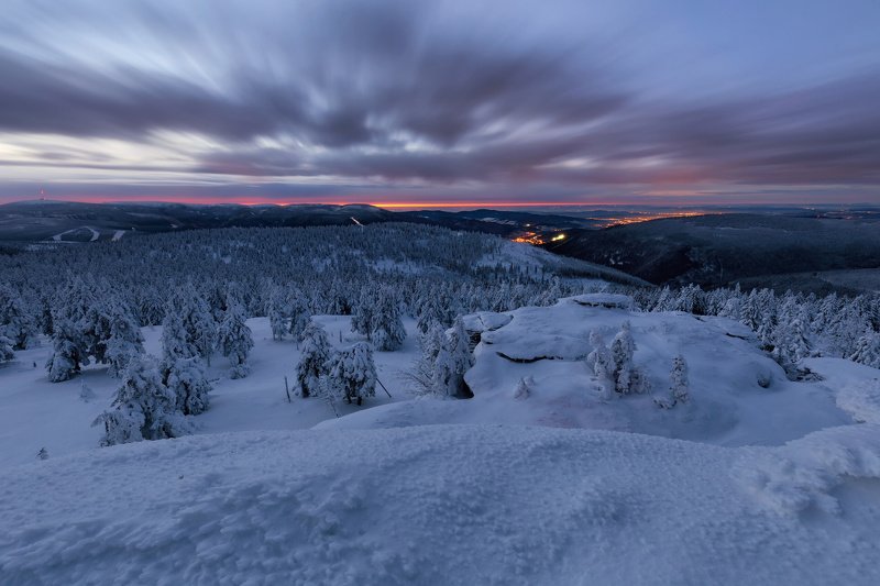 landscape, tree, sunrise, panorama, fog Vozkaphoto preview
