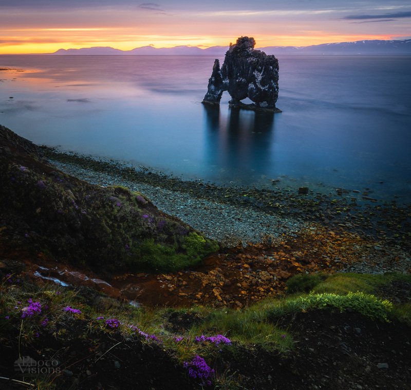 hvitserkur,iceland,seascape,nature,summer,sunset,shoreline,sea stack Hvitserkur, ISphoto preview