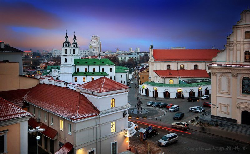 беларусь, город, минск, вечер, фотосфера-минск Сердце старого городаphoto preview