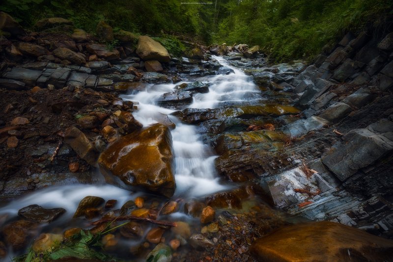 ручей, поток, камни, горы, поход, природа, карпаты, лес photo preview