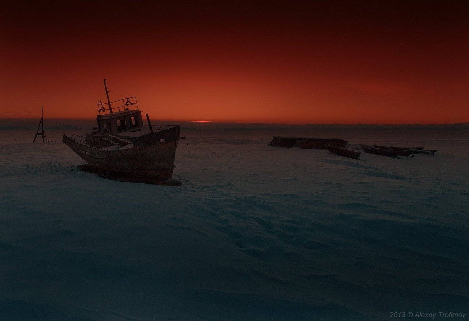 байкал, рассвет, заря, зимний байкал, Алексей Трофимов