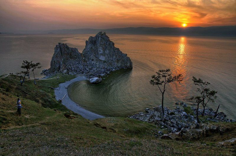 байкал, ольхон, шаманка, бурхан Закат на Бурхане.photo preview