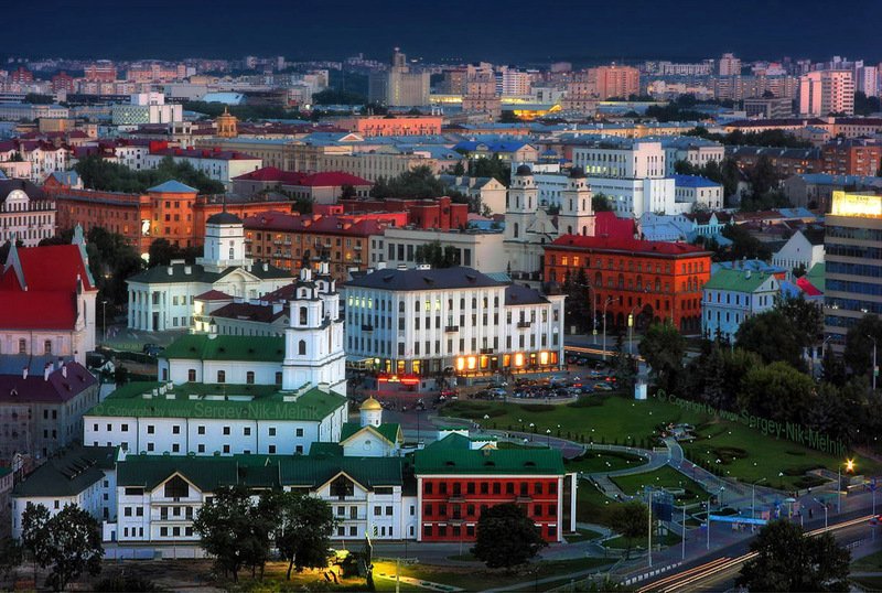 беларусь, город, минск, вечер, фотосфера-минск,  фотоминск, интерьерныйфотографминск, Глухие сумерки над «Площадью Свободы» в Минскеphoto preview