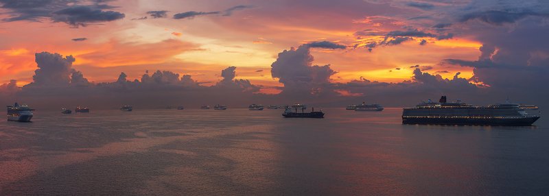 sea , sunset , sky , cruise ships , princess cruise , trip , tourism , cruise photo preview