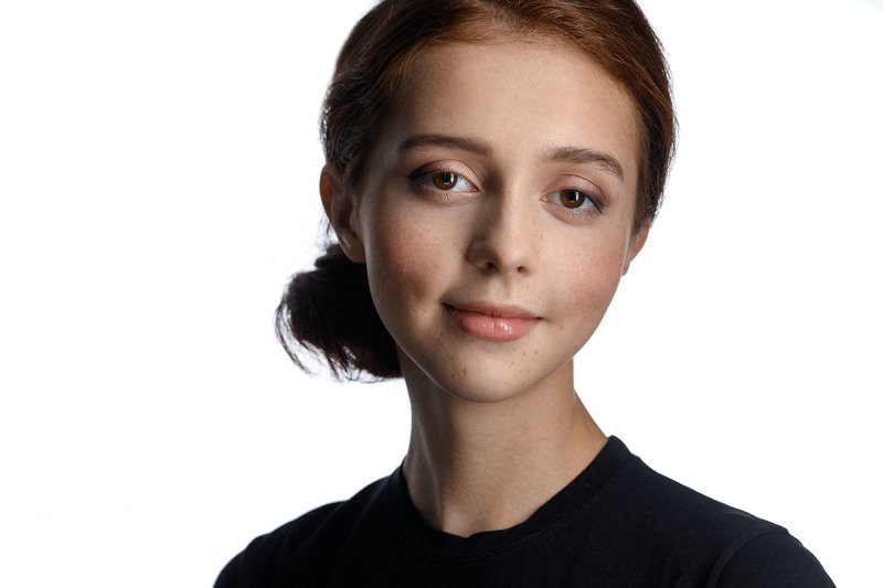 portrait, headshot, studio, girl, close-up, canon, 100mm Annphoto preview