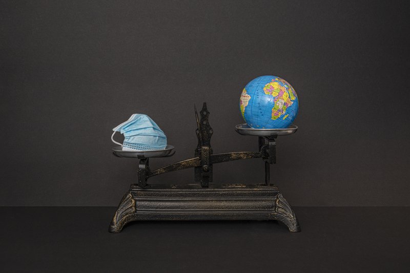 conceptual, still-life, covid-19, earth , envoirenment The weight of the maskphoto preview