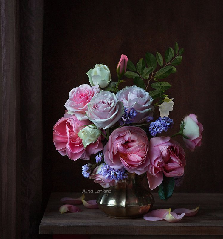 натюрморт, цветы, розы, арт, алина ланкина, художественный натюрморт, натюрморт с цветами, лето, свет ***photo preview