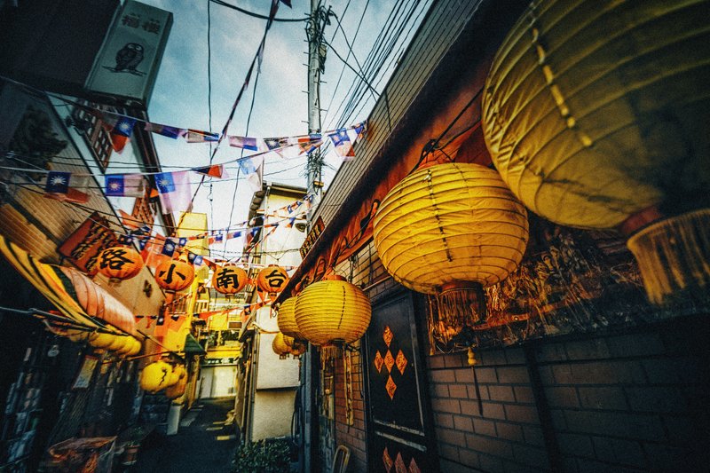 china town japan yokohama sunrise city no people sunrise at china town in Japanphoto preview