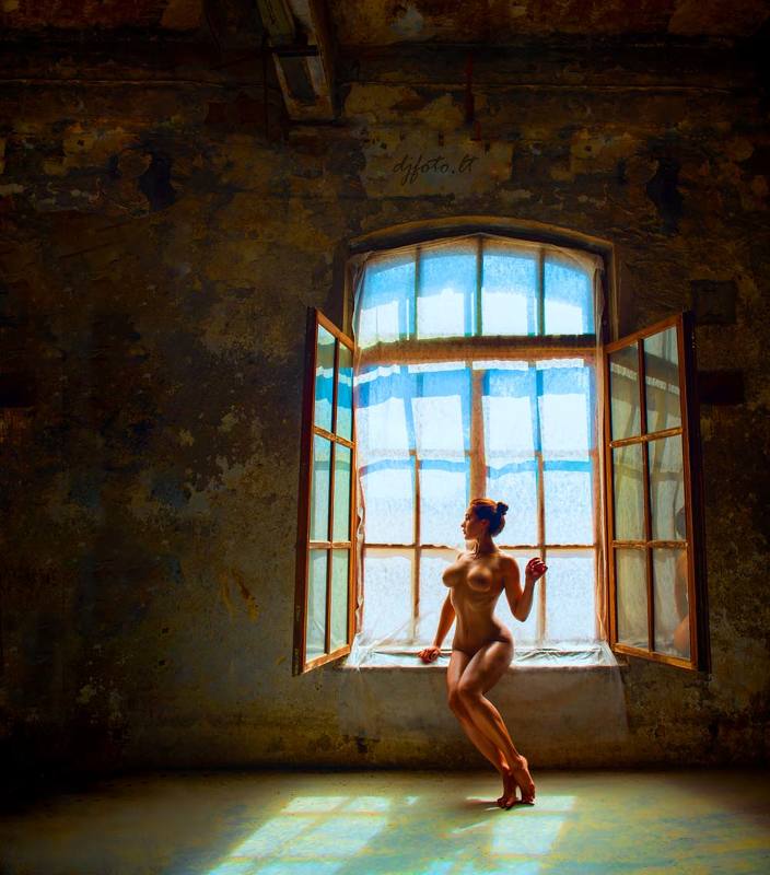djfoto, nude, nude art, Vilnius, nudevilnius, urbex, abandoned Morning routinephoto preview