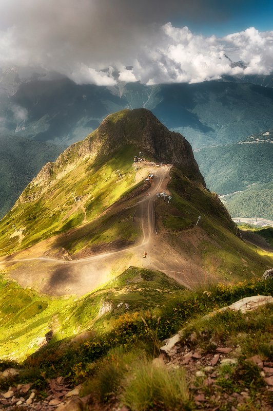 горы, осень, кавказ, пейзаж, красная поляна, сочи Не Черная Пирамидаphoto preview