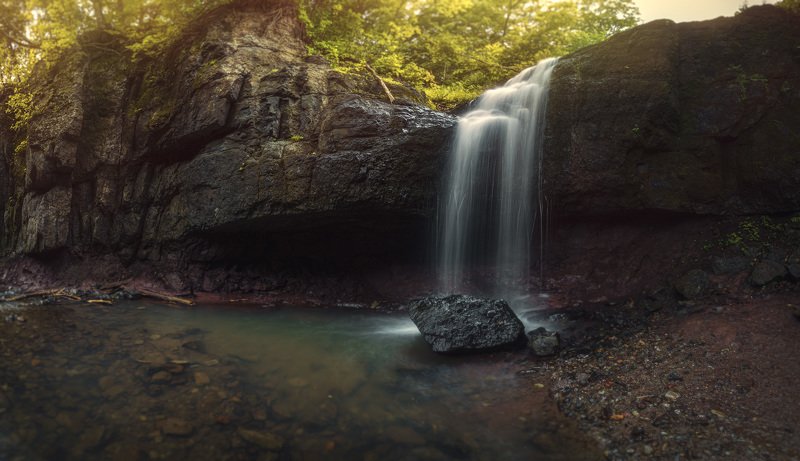 панорама, водопад, лес ***photo preview
