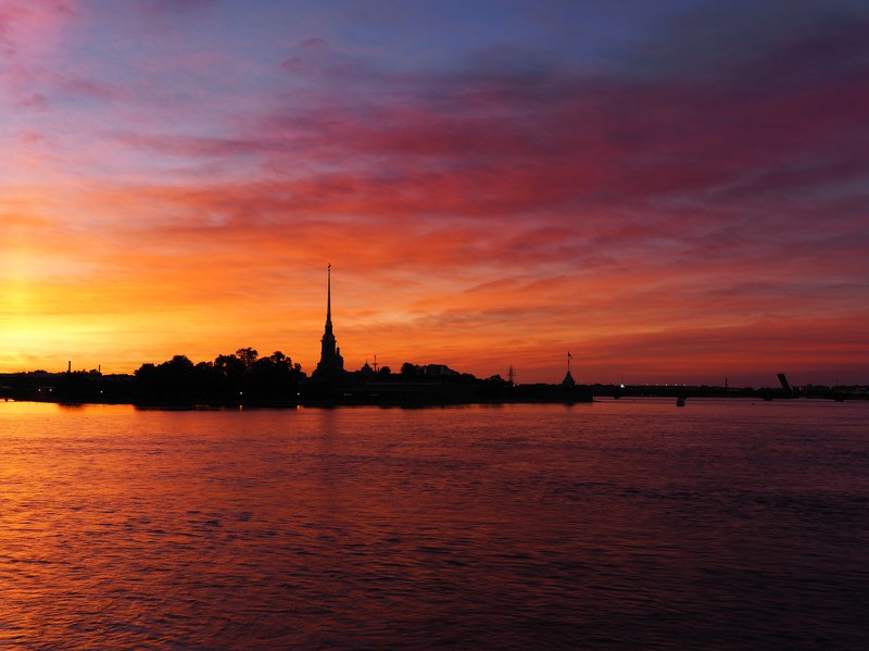 город, рассвет, небо, красота,  Заря над Невой photo preview