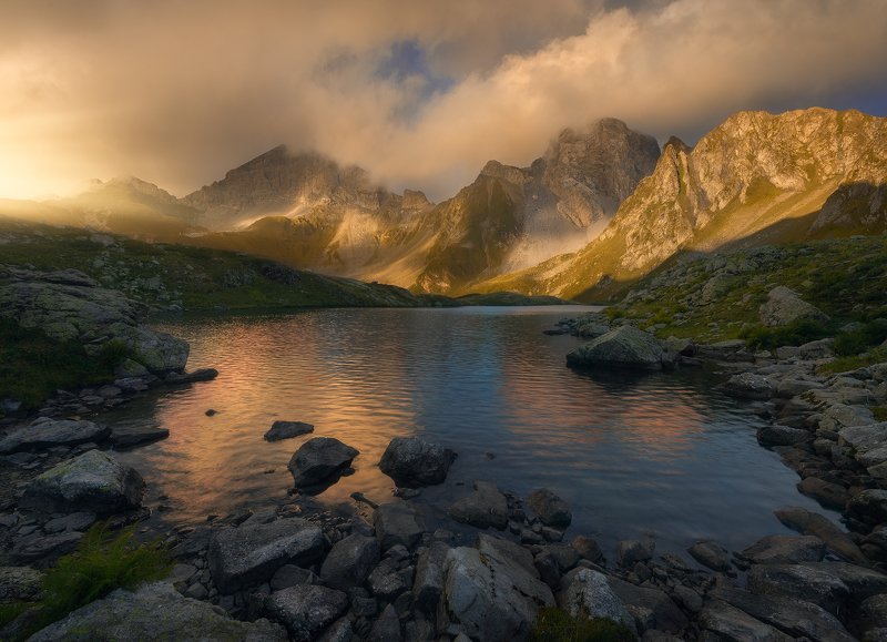 #кавказ, #загеданские, #озера, #пятиозерье, #лето2020, #пейзаж, #закат Западный Кавказphoto preview