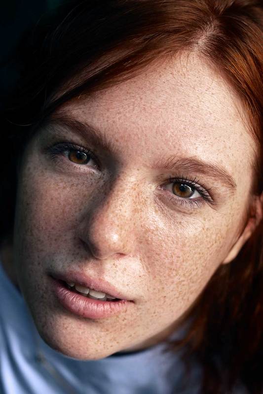 People,  Female, Portrait, Headshot, Studio Shot, Beauty, Red, red hair, ginger, rufous, carroty, foxy, Judas-coloured, red-haired, freckles, cute, young, Teenager, Teenage Girl, Girl, Looking At Camera, Close-up, Human Face, Day, Маргоphoto preview