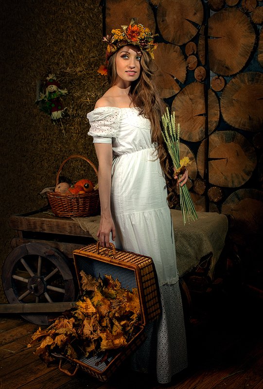 девушка, портрет Осеннее золотоphoto preview