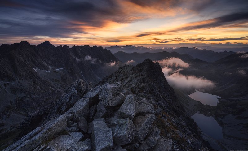 #landscape #panoramic #photo #nikon #adventure #sunset  #mountains #hill #nature #travel #sky #outdoors #tatry Kôprovský štítphoto preview