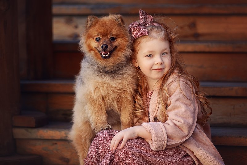 kid, child, children, childhood, pet, pets, friends, friend, friendship, animal, girl, charming, pretty, дети, девочка, детская фотосессия, детская фотография, children photography, дети модели, дети модели москва Тася и Буляphoto preview