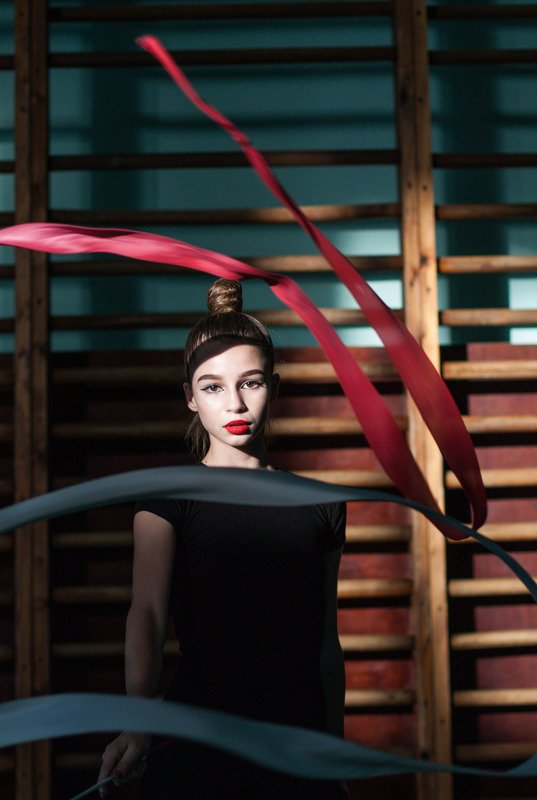 художественная гимпастика, девочки, портрет, спорт, макияж Red moodphoto preview