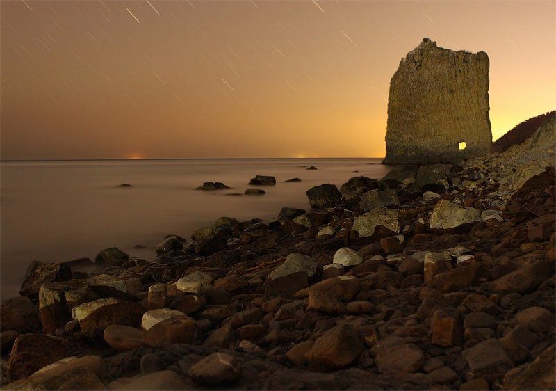 ночь,скала парус photo preview