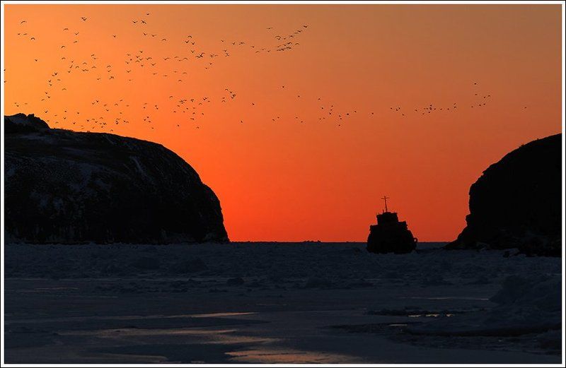 Закат в бухте Крабоваяphoto preview