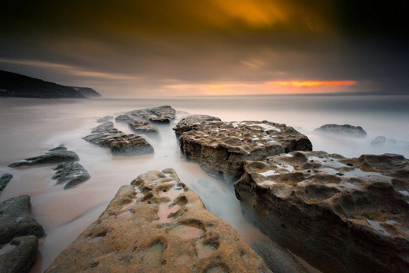 Evening landscape before the storm.photo preview