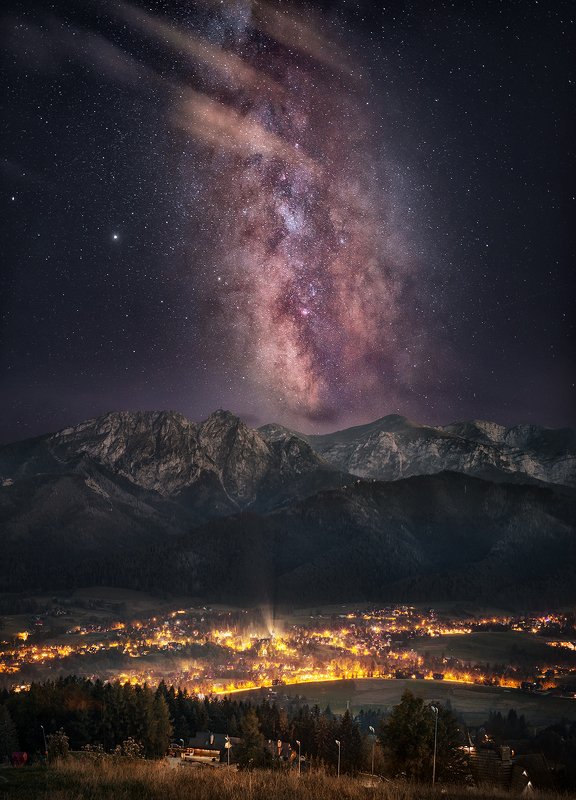 tatras, tatra, mountains, night, nightview, stars, milky way, Poland Tatra mountains by nightphoto preview