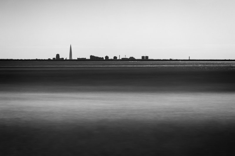long exposure, sea, saint-petersburg, bnw, black and white, sea, minimalism, чб, монохром, monochrome, Сенкт-Петербург, горизонт, пейзаж, seascape, landscape, ***photo preview