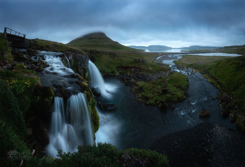 kirkjufell,iceland,icelandic,panoramic,landscape,night,blue hour Panorama over Kirkjufellphoto preview