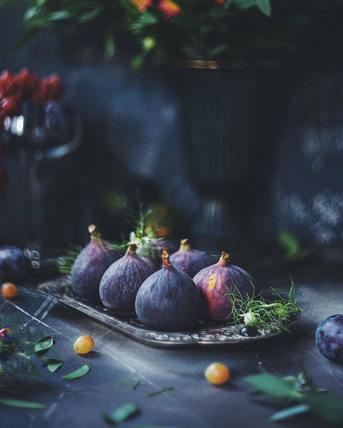 Автор: Анастасия Зубкова натюрморт, инжир, темный ключ, фиолетовый, Анастасия Зубкова