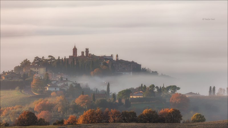 italy,san quirico d \\\' orcia,italia,утро,италия,тоскана,кипарис,toscana,осень,tuscany,cipressi,belvedere,morning,colors Утро туманноеphoto preview