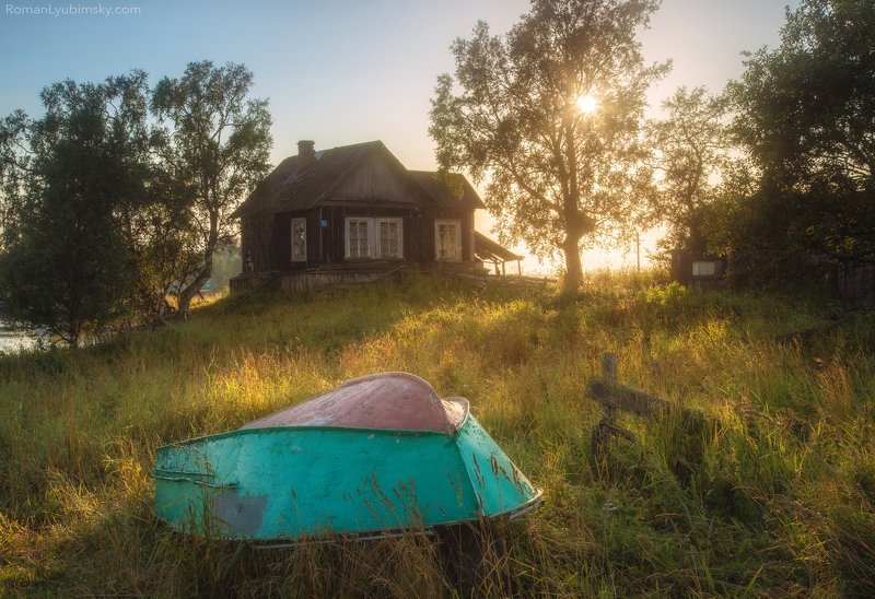 деревня, соловки, домик, закат, роман любимский Домик рыбакаphoto preview