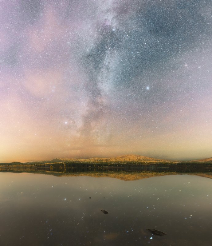 Урал, Сугомак, Млечный путь, Звезды, Ночь, Озеро, Небо  Звёздное озероphoto preview