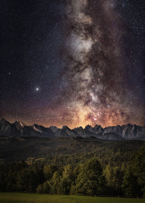 milky way, stars, night, tatra mountains, poland Milky way over Tatra mountainsphoto preview