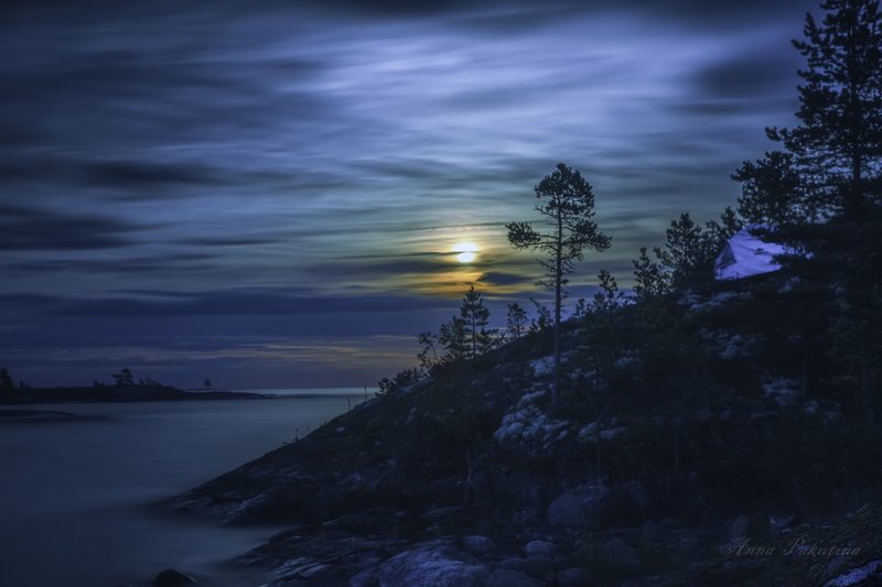 Лунная ночь на Ладогеphoto preview