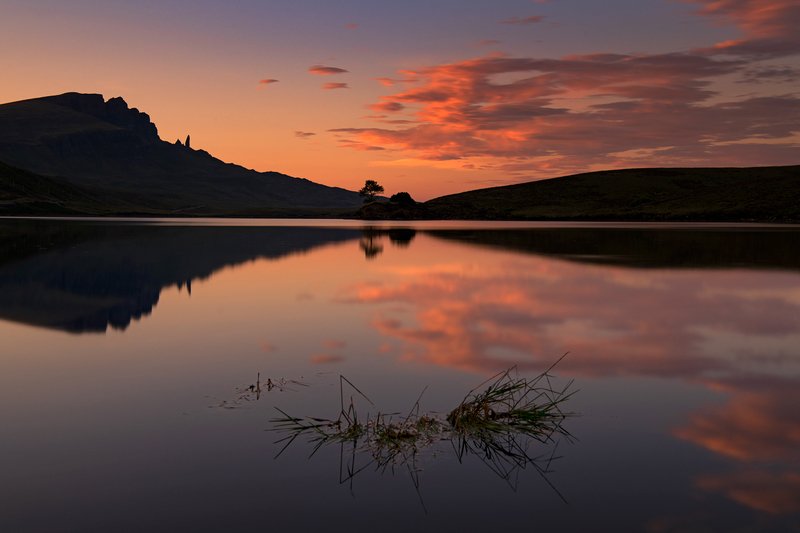 scotland, loch fada, reflection, landscape, old man of storr, isle of skye, skye, landscape, Loch Fadaphoto preview