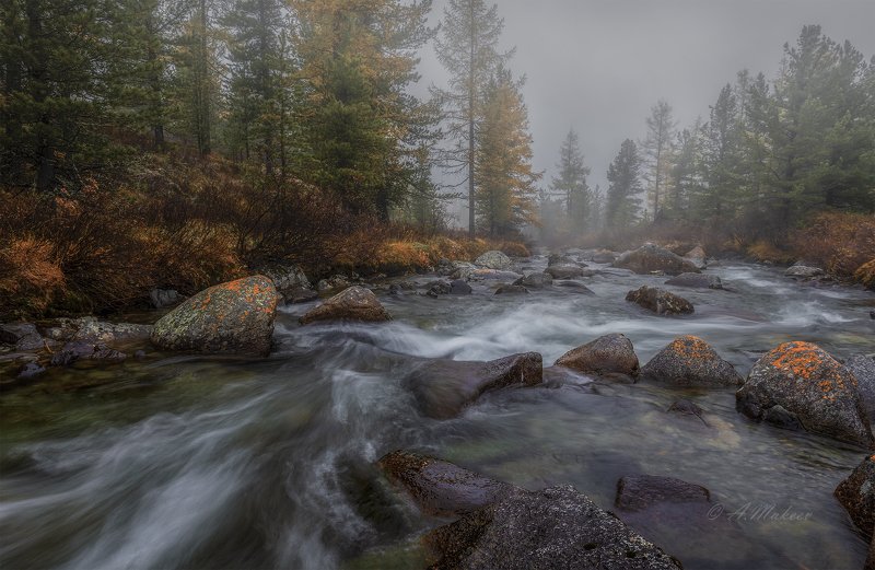 сибирь, хакасия, река большой он Горная Хакасия, река Большой Онphoto preview
