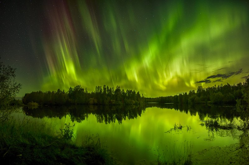 архангельская обасть, ночное фото, белое море, русский север, северное сияние Танец небесных Валькирийphoto preview