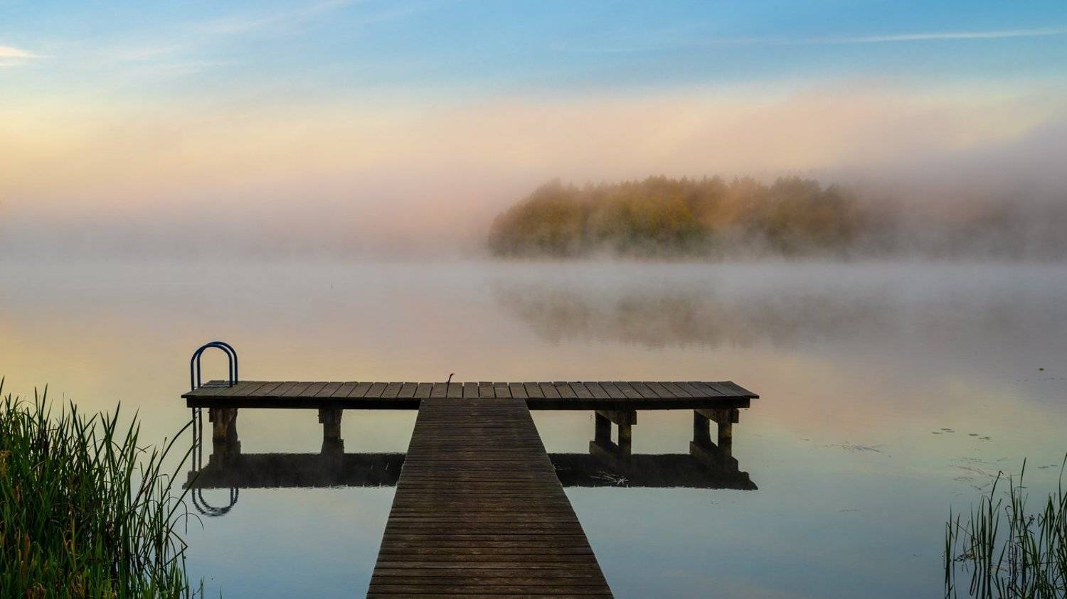 Mgła nad Jeziorem Wieckim. Автор: Marian Lubawski , Marian Lubawski