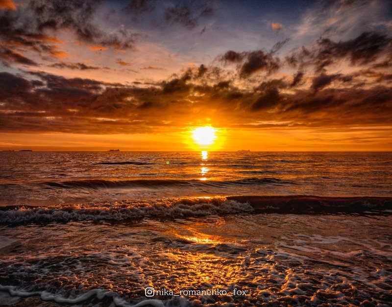 #закат, #sunset, #sea, #море, #природа, #пейзаж, #морскойпейзаж Закат фото превью