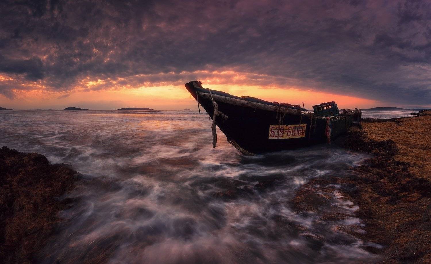 утро, море, шхуна, Андрей Кровлин