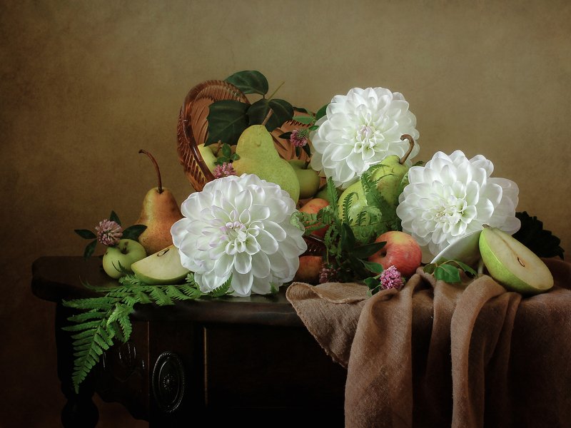 натюрморт, барокко, фрукты, цветы Натюрморт с грушами фото превью