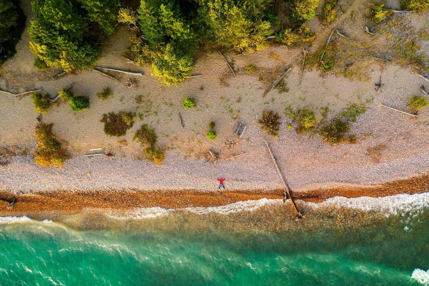canada ,agawa ,ontario ,drone ,aerial ,landscape ,lakesuperior ,waves ,forest ,shore ,beach ,water ,turquoise ,natural ,green ,birdeyeview ,travel ,activelifestyle ,explore ,visitcanada ,explorecanada ,wild ,adventureholyday ,adventure ,treelogs ,deadtree, Marko Radovanovic